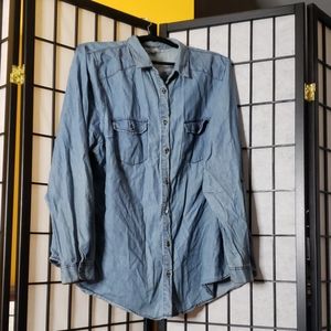 Faux Jean Long Sleeve Shirt
